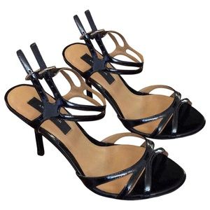 Ann Taylor patent leather straps heels
